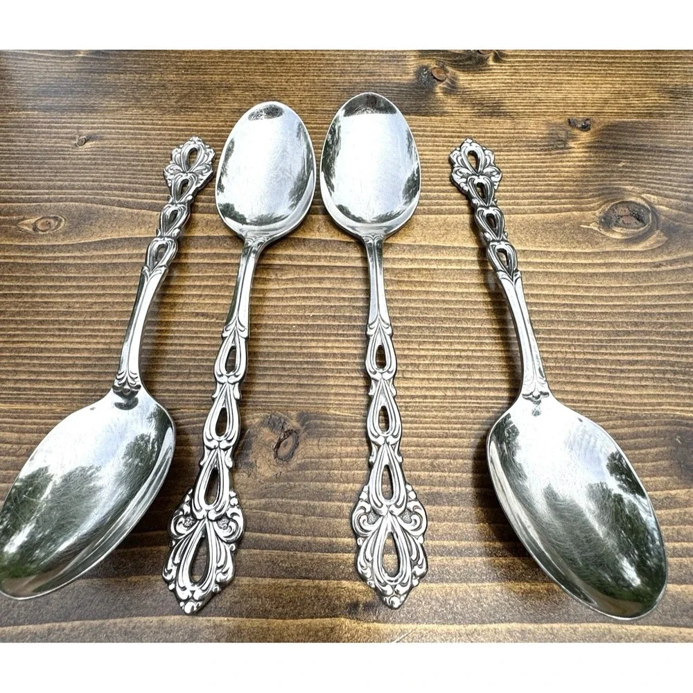 Oneida‎ Chandelier Place/Oval Soup Spoon Set of 4 Stainless Flatware Replacement